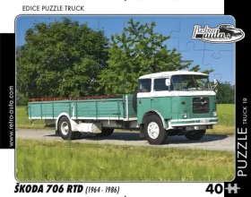 RETRO-AUTA Puzzle TRUCK č.18 Škoda 706 RTD
