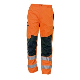 Kalhoty TICINO Hi-Vis do pasu reflexní podlepené švy DOPRODEJ oranžové 3XL - oranžové