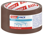 Tesa balicí páska BASIC, 40 m x 45 mm, PP, hnědá - 6ks