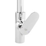 Dřezová baterie SAT DARK s otočným ramínkem chrom SATBSDA280LCR SATBSDA280LCR