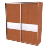 Nábytek Mikulík Skříň FLEXI 2 - 2x dveře dělené sklem LACOBEL ROZMĚR: (š/v/h) 200 x 240 x 65 cm