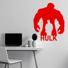 Samolepka Hulk silueta Barva: červená, Velikost: 100 x 121 cm