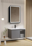 Zrcadlová skříňka s osvětlením SAT 50x71 cm černá SATZGALED5071CE SATZGALED5071CE