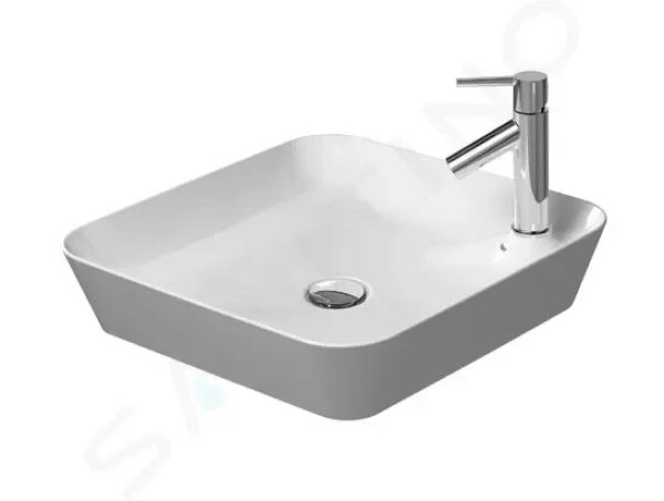 DURAVIT - Cape Cod Umyvadlo na desku, 460x460 mm, bez přepadu, s otvorem pro baterii, DuraCeram, WonderGliss, bílá 23404600001