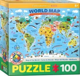 EUROGRAPHICS Puzzle Ilustrovaná mapa světa