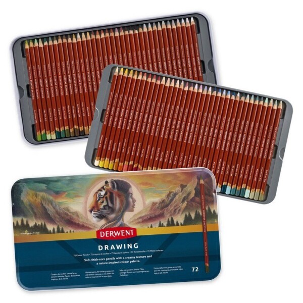 Sada pastelek Drawing Derwent - 72 ks