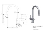 Dřezová baterie Reginox Flint, R35993, Gun Metal Silver - 2. jakost, zboží z výstavky R35993