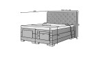 Boxspring Clover Rozměr: 140 x 200 cm, látka: Dora 21