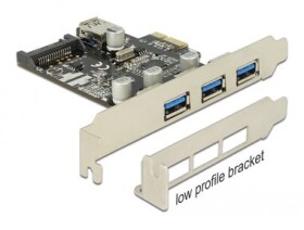 Delock PCI Express Karta 3 x externí + 1 x interní USB 3.0 Typ-A (F) (89301)