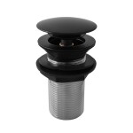 RAV Slezák - Výpusť umyvadlová 5/4'' bez přepadu - neuzavíratelná zátka, Černá - matná MD0799CMAT MD0799CMAT