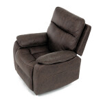 TV a relaxační křeslo s elektrickým ovládáním, potah hnědá látka v dekoru vintage, 1 motor 240V