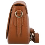 Trendy dámská kožená crossbody kabelka Antigona, koňaková