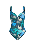 Dámské jednodílné plavky Summer Fleur OWP - Triumph tmavá kombinace tyrkysové (M025) 040D