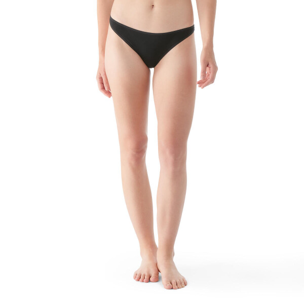 Dámské merino kalhotky SMARTWOOL Women's Everyday Merino Thong Boxed, Black velikost: M