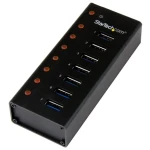 StarTech USB 3.0 HUB 7 portů černá / USB hub / aktivní napájení / hliník (ST7300U3M)