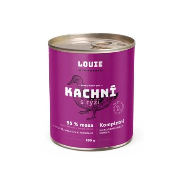 Louie konzerva Kachní s rýží Hmotnost: 800g