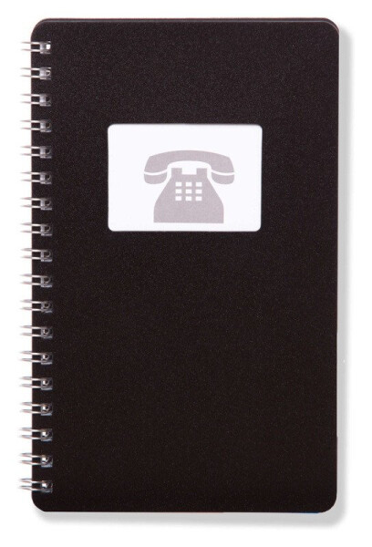 Kroužkový telefonní zápisník 100 x 160 mm, černý