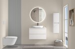 CERANO - Koupelnová skříňka Carole + deska pod umyvadlo Navira Slim - 18 mm - bílá matná - 60x49,8x46 CER-476291