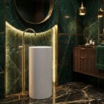 REA - Volně stojící baterie LUNGO Brush Gold REA-B4304