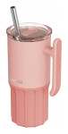 Nerezový termohrnek s brčkem Umi Peachy Pink 720ml
