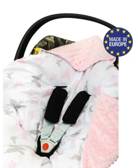 Bomimi Zavinovací deka do autosedačky minky motýlci, růžová (BO2208PIK014)