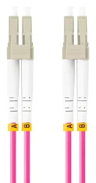 Lanberg / Optický patch kabel / LC/LC duplex / Multimode OM4 50/125 / 5 m / fialová (FO-LULU-MD41-0050-VT)