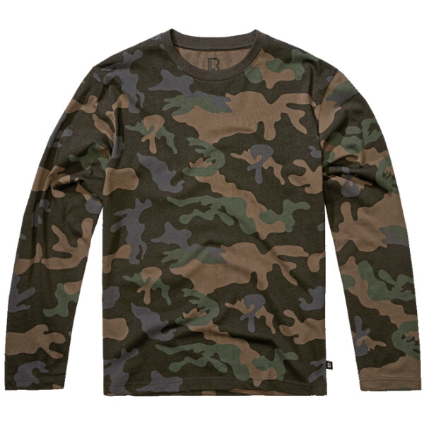 Brandit Tričko Premium Longsleeve Shirt darkcamo S