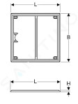 GEBERIT - Setaplano Instalační rám pro sprchové vaničky, 1000x800 mm, pro 4 nohy 154.462.00.1