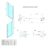 GELCO - LORO Sprchové dveře do niky 900 s pevnou částí, čiré sklo, GN4690 GN4690