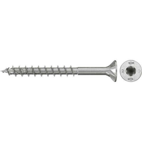Fischer 574076 šrouby do dřevotřísky 4.5 mm 35 mm TX Nerezová ocel 200 ks