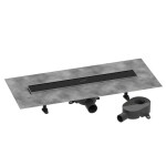 HANSGROHE - RainDrain Go Sprchový žlab 60 cm s oboustranným roštem, pro vložení dlažby, matná černá 56271670