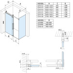 GELCO VOLCANO CHROM Obdélníkový sprchový kout 1300x1000, čiré sklo, GV1013-GV3010 GV1013-GV3010