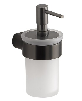 Gedy - PIRENEI dávkovač mýdla 110 ml, mléčné sklo, gun metal PI8181