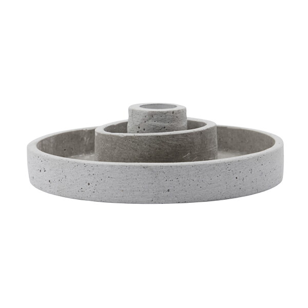 House Doctor Svícen Daca Grey Polystone, šedá barva, kámen