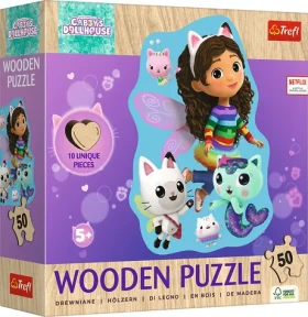 TREFL Dřevěné puzzle Gábinin kouzelný domek: Veselá Gábinka