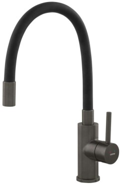 NOVASERVIS - Dřezová stojánková baterie s elast. ramenem, černá-gun metal BZA4BSSGM