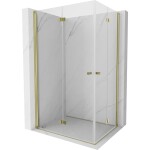 MEXEN/S - Mist-F Duo sprchový kout skládací dveře levá 120 x 85, transparent, zlato 8A6-120L-085P-50-00