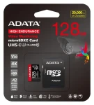 ADATA High Endurance / Micro SDXC karta / 128 GB / UHS-I U3 / Class 10 / čtení: 100 MB/s / zápis: 80 MB/s (AUSDX128GUI3V30SHA2-RA1)