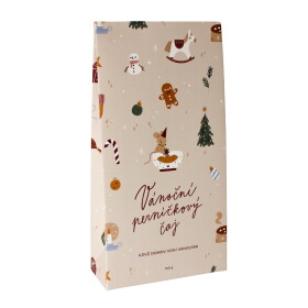 Bella Rose Sypaný černý čaj s příchutí perníčků – 100 g, béžová barva, papír