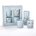 Sada 4 ks vánočních svíček ve skle assort