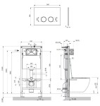 OMNIRES - Set: STRONGFRAME podomítkový rám ECO + STEEL-R45 nerez tlačítko, antická hnědá broušená STFWCECO1R45-RBR