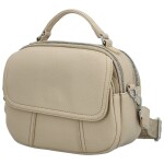 Trendy dámská koženková crossbody kabelka Badamia, béžová