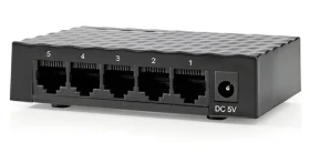 Nedis Síťový switch 5 portů černá / Switch / 5x GbE / bez PoE / VLAN / ABS (NSWH5P110BK)