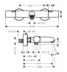HANSGROHE - Ecostat Fine Termostatická vanová baterie, chrom 13325000