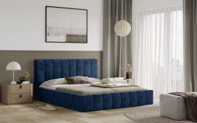 FRONTI Postel RIMINI 180x200 modrá s úložným prostorem