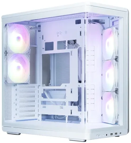 Zalman P60 bílá / Skříň / ATX / 5x 120mm ARGB fan / 2x USB-A 3.2 Gen2 + 1x USB-C / panoramatická (P60 White)
