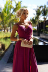 Dámské šaty 299-19 CHIARA - NUMOCO fuchsiová XXL