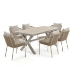 Zahradní židle, hliník, látka, béžová, AZC-C1179 CRM