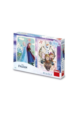 Puzzle 2x77 Frozen Anna Elsa