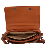 Trendy dámská koženková crossbody kabelka Rosica, hnědá
